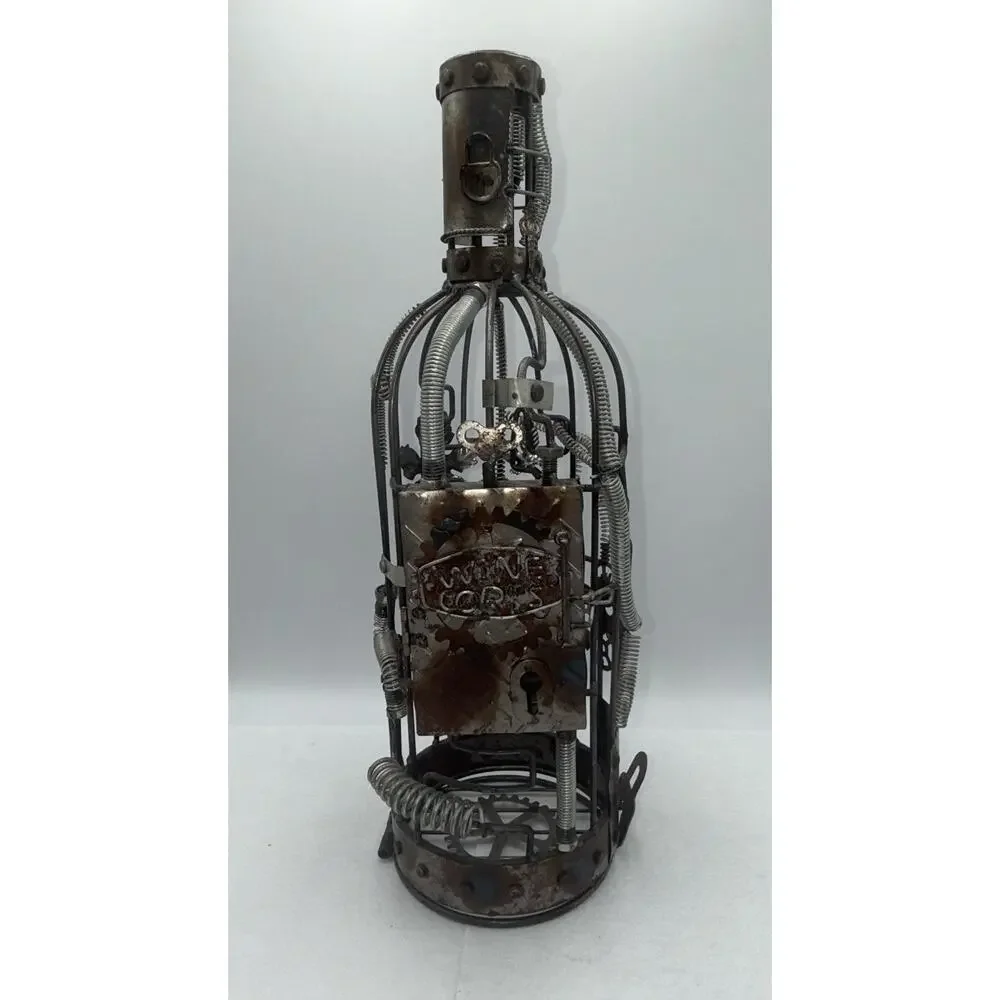 Wine Works Steam Punk Cork Or Bottle Holder‎ Bar Decor 16